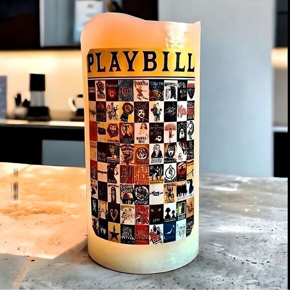 NWOT. Broadway Musical Theater Flameless Candle w Timer - Picture 1 of 4